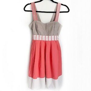 Urban Outfitters Colorblock Navajo Dress in pink